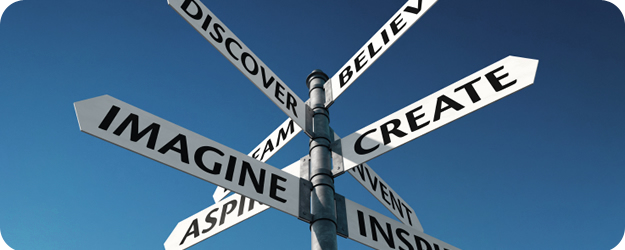 Imagine, create, discover, believe, aspire...